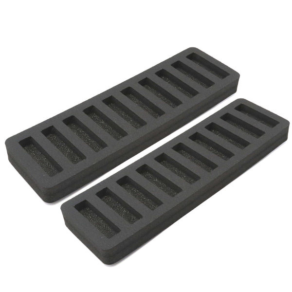 Polar Whale Set of 2 Rolled Coin Storage Organizers Tray Slim Holds Dimes Holder for Office or Home Waterproof Washable  1 Inches Thick Foam 10 Compartments for 10 Rolls Dime Black Pair