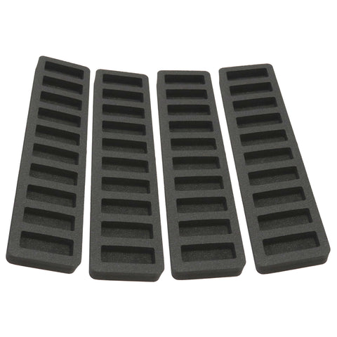 Polar Whale Set of 4 Rolled Coin Storage Organizers Tray Slim Holds Quarters Holder for Office or Home Waterproof Washable  1 Inches Thick Foam 10 Compartments for 10 Rolls Quarter Black