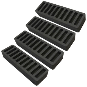 Polar Whale Set of 4 Rolled Coin Storage Organizers Tray Stackable Holds Pennies Holder for Office or Home Waterproof Washable  2 Inches Thick Foam 10 Compartments for 10 Rolls Penny Black