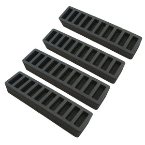 Polar Whale Set of 4 Rolled Coin Storage Organizers Tray Stackable Holds Quarters Holder for Office or Home Waterproof Washable  2 Inch Thick Foam 10 Compartments for 10 Rolls Quarter Black