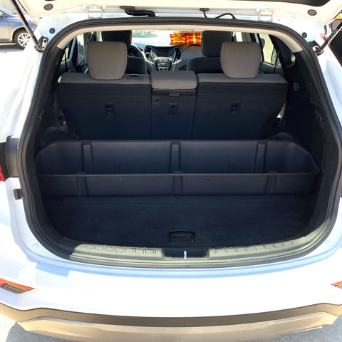 Red Hound Auto Cargo Rear Storage Box Container Custom Direct Fit Black Compatible with Hyundai Santa Fe 2017-2018 Heavy Duty Storage System