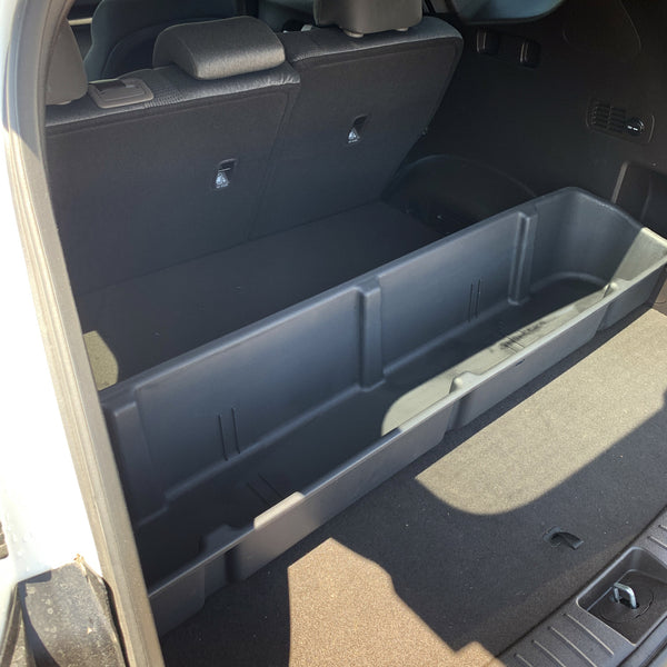Red Hound Auto Cargo Rear Storage Box Container Custom Direct Fit Black Compatible with Hyundai Santa Fe 2019 Heavy Duty Storage System