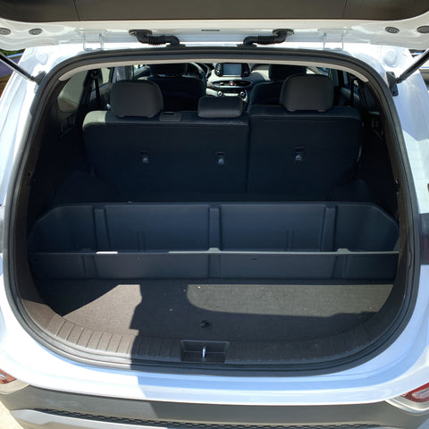 Red Hound Auto Cargo Rear Storage Box Container Custom Direct Fit Black Compatible with Hyundai Santa Fe 2019 Heavy Duty Storage System