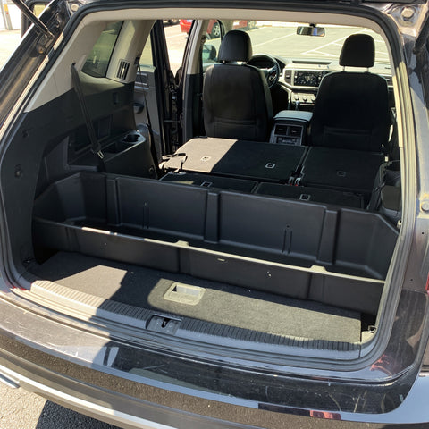 Red Hound Auto Cargo Rear Storage Box Container Custom Direct Fit Black Compatible with Volkswagen VW Atlas 2018-2019 Heavy Duty Storage System