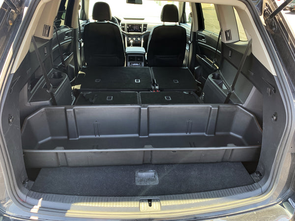 Red Hound Auto Cargo Rear Storage Box Container Custom Direct Fit Black Compatible with Volkswagen VW Atlas 2018-2019 Heavy Duty Storage System