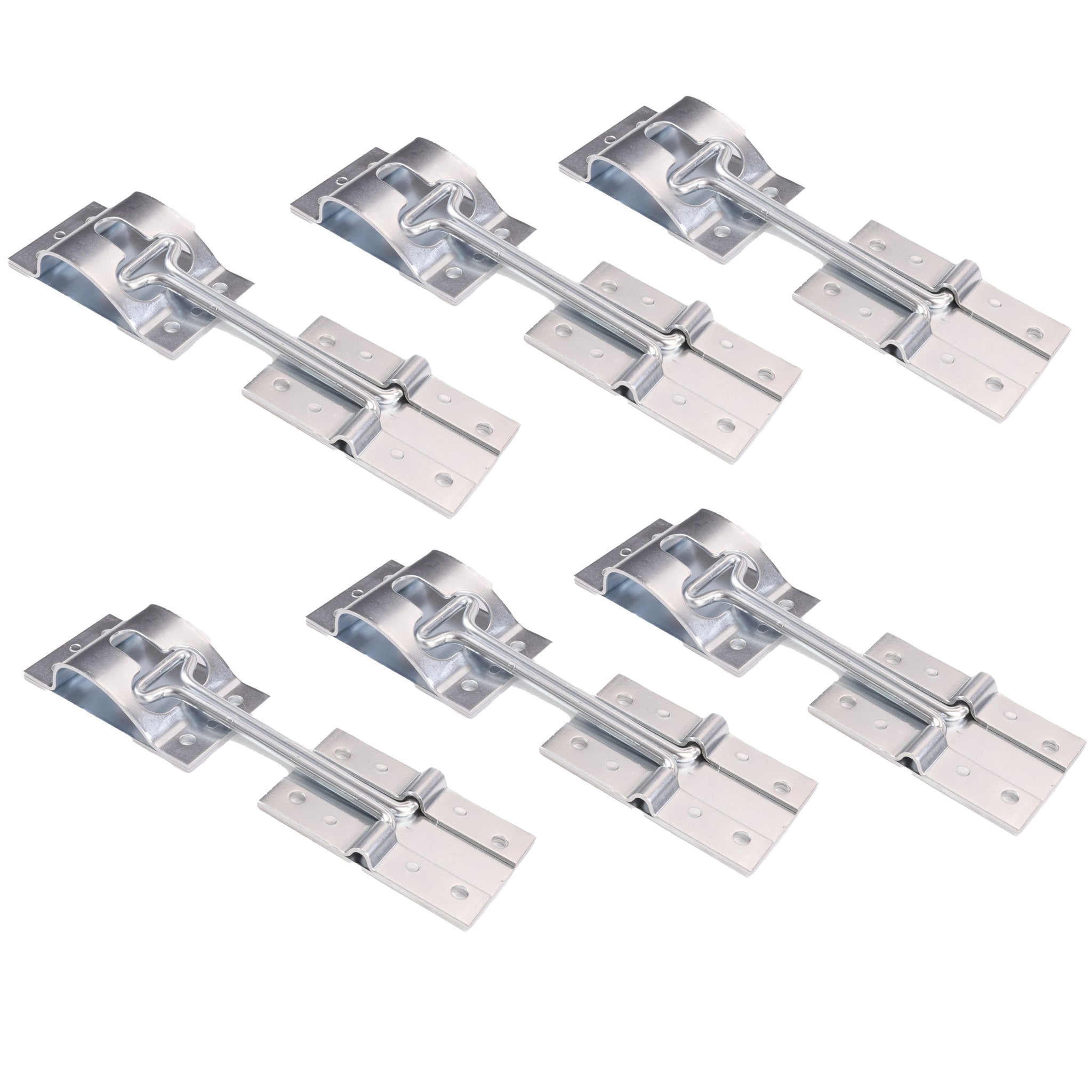 Red Hound Auto 6 Metal T-Style Door Holder Entry Door Catches 4 Inch Long Compatible with RV Trailer Camper Exterior Door Hold Hook & Keeper Hardware Zinc Plated Steel
