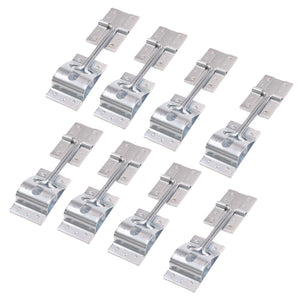 Red Hound Auto 8 Metal T-Style Door Holder Entry Door Catches 4 Inch Long Compatible with RV Trailer Camper Exterior Door Hold Hook & Keeper Hardware Zinc Plated Steel