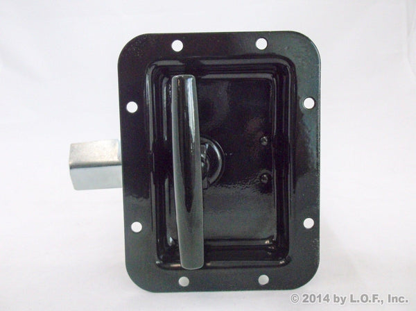 RV Paddle Lock Black Folding T Handle Compatible with Travel Trailer Compartments Utility Body Underbody Box Replacement for some OEM