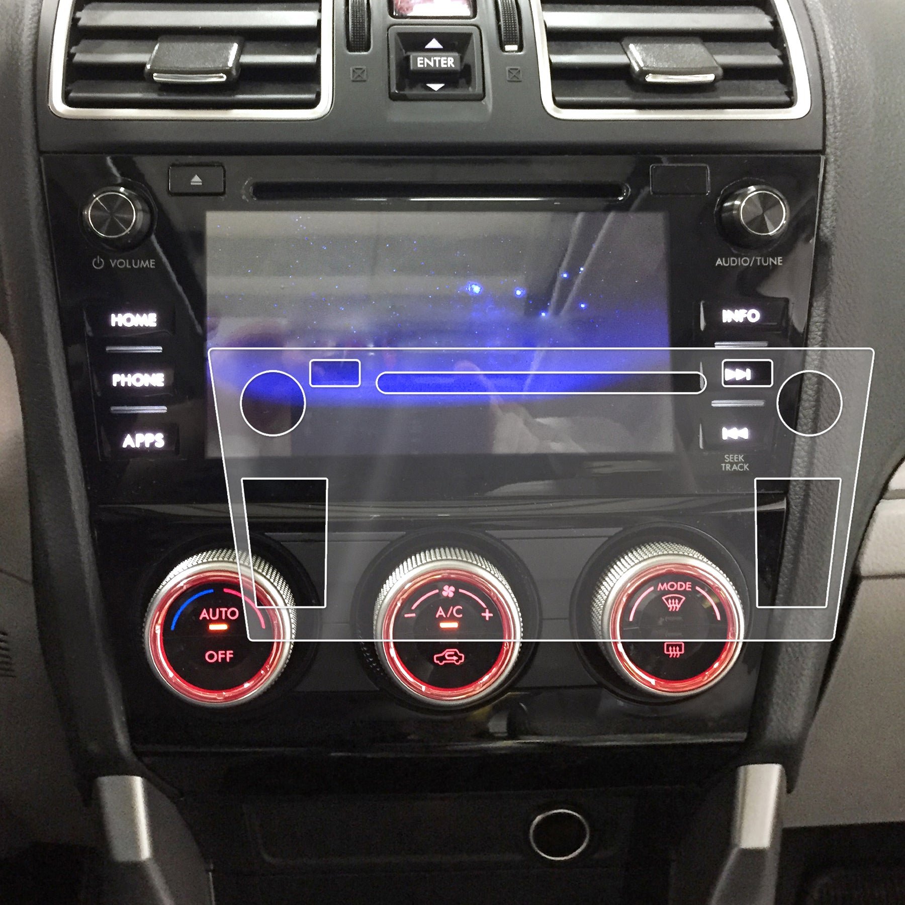 Red Hound Auto Touch Display Protector 2016-2018 Compatible with Subaru Forester Starlink Screen Saver 1pc Custom Fit Invisible High Clarity Minimizes Fingerprinting 7 Inch