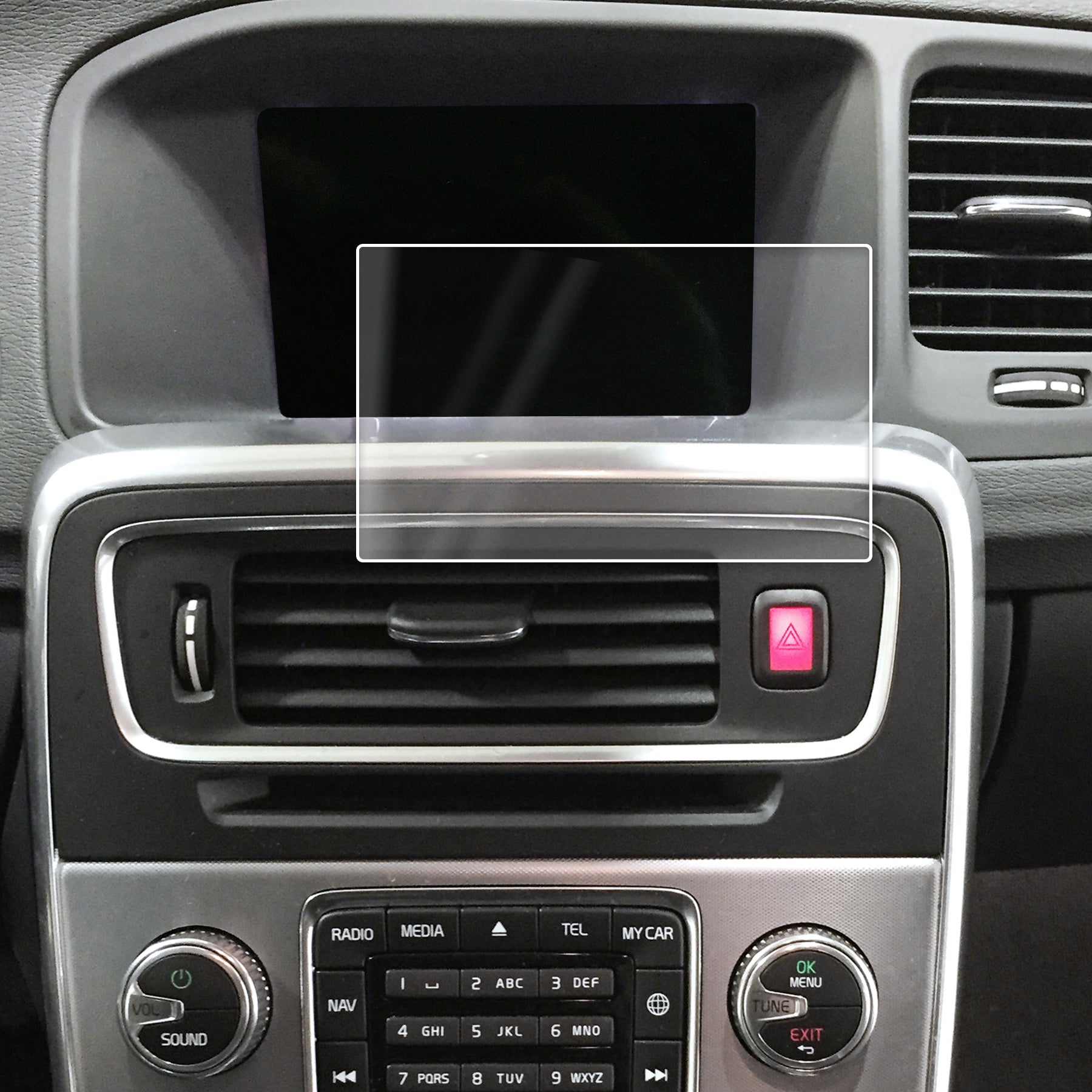 Red Hound Auto Touch Display Protector 2015-2018 Compatible with Volvo V60, 2015-2017 XC60 Sensus Connect Screen Saver 1pc Custom Fit Invisible High Clarity Minimizes Fingerprinting 7 Inch