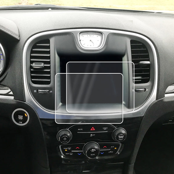Red Hound Auto Screen Saver 2pc Compatible with Chrysler 300 Uconnect 2011-2019 Invisible High Clarity Touch Display Protector Minimizes Fingerprints 8.4 Inch