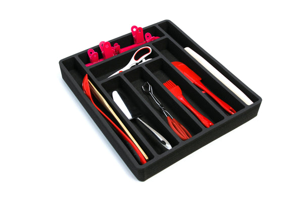 Polar Whale Large Flatware Silverware Drawer Organizer Premium Dividers for Cutlery Forks Knives Spoons Serving Utensils Non-Slip Waterproof Tray Insert  16 X 18 Inches 8 Slot Extra Deep