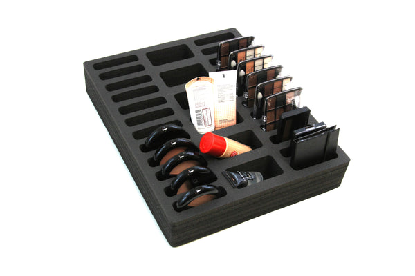 Polar Whale 2 Compact Drawer Organizers Compatible with IKEA Alex Tray Washable Waterproof Insert for Home Bathroom Bedroom Office  11.5 x 14.5 x 2.25 Inches 30 Compartments Black
