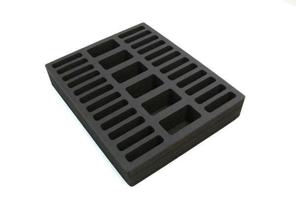 Polar Whale Compact Drawer Organizer Compatible with IKEA Alex Tray Washable Waterproof Insert for Home Bathroom Bedroom Office  11.5 x 14.5 x 2.25 Inches 30 Compartments Black