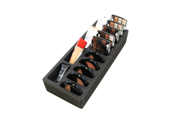 Polar Whale 4 Compact Drawer Organizers Compatible with IKEA Alex Tray Washable Waterproof Insert for Home Bathroom Bedroom Office  5.75 x 14.5 x 2.25 Inches 14 Compartments Black