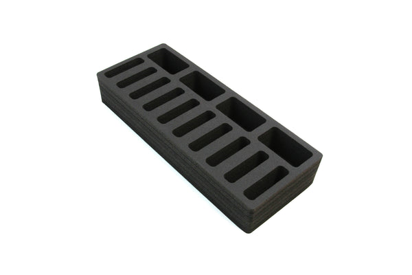 Polar Whale Compact Drawer Organizer Compatible with IKEA Alex Tray Washable Waterproof Insert for Home Bathroom Bedroom Office  5.75 x 14.5 x 2.25 Inches 14 Compartments Black