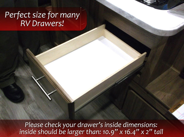 Polar Whale Flatware Silverware Drawer Organizer for Rv and Campers Cutlery Forks Knives Spoons Non-Slip Waterproof Compact Tray Insert  10.9 X 16.4 X 2 Inch 6 Slot Great for Home Kitchen