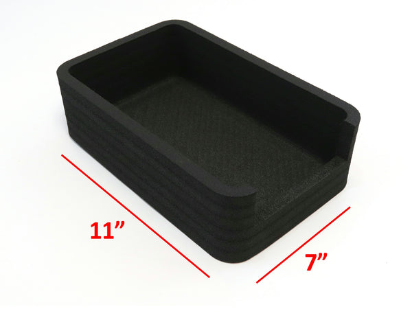 Polar Whale Food Storage Organizer Bin Tray for Kitchen Refrigerator Freezer Pantry Cabinet Cupboard for Food Produce Drinks Waterproof Washable  7" Wide x 11" Long