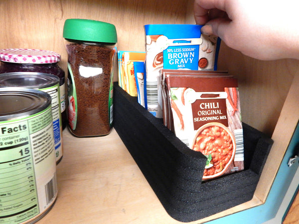 Polar Whale Food Storage Organizer Bin Tray for Kitchen Pantry Cabinet Cupboard Countertop for Spice Pouches Hot Chocolate Dressing Mixes Sugar Packets Waterproof Washable USA Made 5" Wide x 11" Long