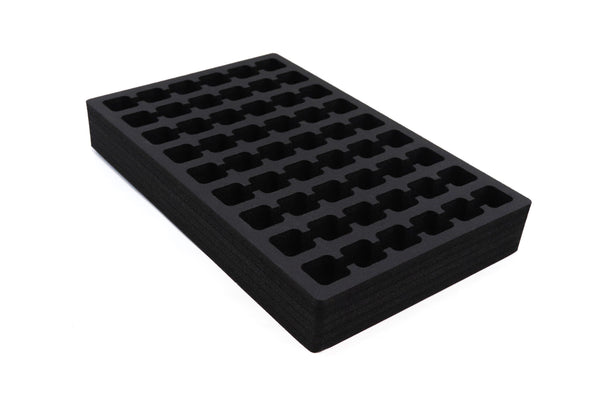 Polar Whale Nail Polish Drawer Organizer Tray Washable Waterproof Insert for Home Bathroom Bedroom Office  10.1 x 15.9 x 2 Inches 54 Compartments Black