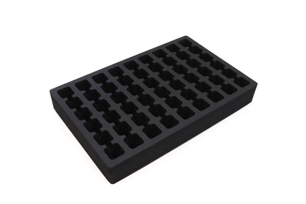 Polar Whale Nail Polish Drawer Organizer Tray Washable Waterproof Insert for Home Bathroom Bedroom Office  10.1 x 15.9 x 2 Inches 54 Compartments Black