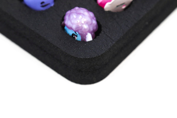 Polar Whale Toy Figurine Character Drawer Organizer Washable for Home Bedroom Playroom Compatible with Shopkins Hatchimals Colleggtibles  5.9 x 7.1 x 1 Inches Black Foam 24 Compartments