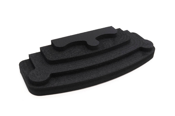 Polar Whale Toy Figurine Character Display Pyramid Washable for Home Bedroom Playroom Compatible with Shopkins Hatchimals Colleggtibles  4.5 x 12 x 2 Inches Black Foam 4 Tier Stand