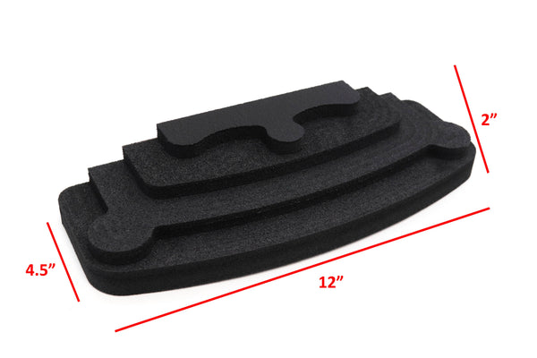 Polar Whale Toy Figurine Character Display Pyramid Washable for Home Bedroom Playroom Compatible with Shopkins Hatchimals Colleggtibles  4.5 x 12 x 2 Inches Black Foam 4 Tier Stand