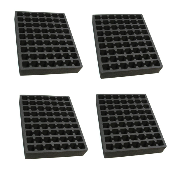 Polar Whale 4 Nail Polish Drawer Organizers Compatible with IKEA Alex Tray Washable Waterproof Insert for Home Bathroom Bedroom Office  11.5 x 14.5 x 2.25 Inches 63 Compartments Black