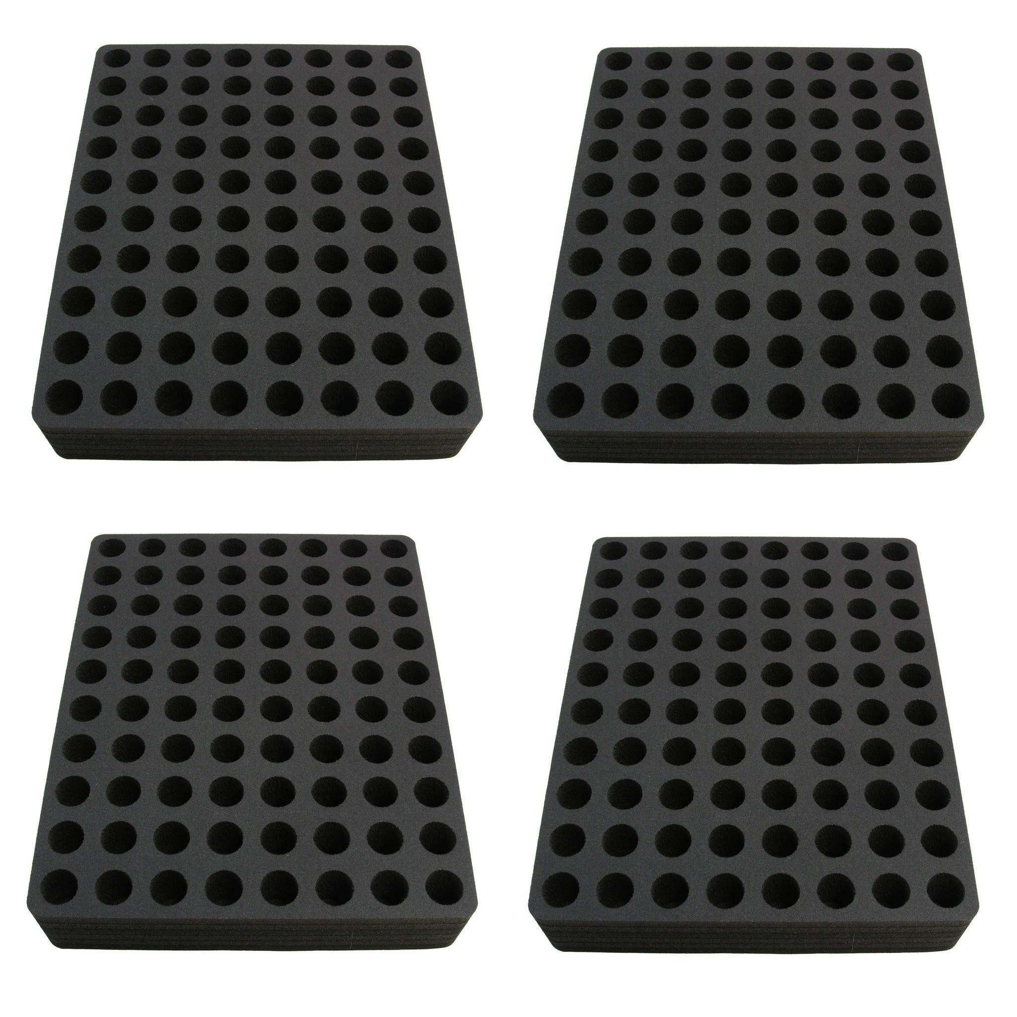 Polar Whale 4 Lipstick Drawer Organizers Compatible with IKEA Alex Tray Washable Waterproof Insert for Home Bathroom Bedroom Office  11.5 x 14.5 x 2.25 Inches 80 Compartments Black