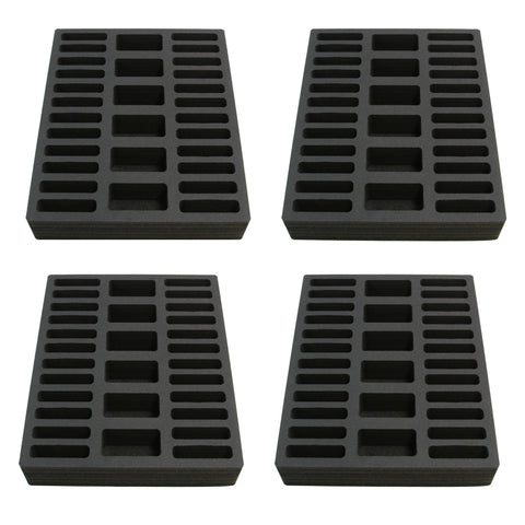 Polar Whale 4 Compact Drawer Organizers Compatible with IKEA Alex Tray Washable Waterproof Insert for Home Bathroom Bedroom Office  11.5 x 14.5 x 2.25 Inches 30 Compartments Black