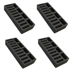 Polar Whale 4 Compact Drawer Organizers Compatible with IKEA Alex Tray Washable Waterproof Insert for Home Bathroom Bedroom Office  5.75 x 14.5 x 2.25 Inches 14 Compartments Black