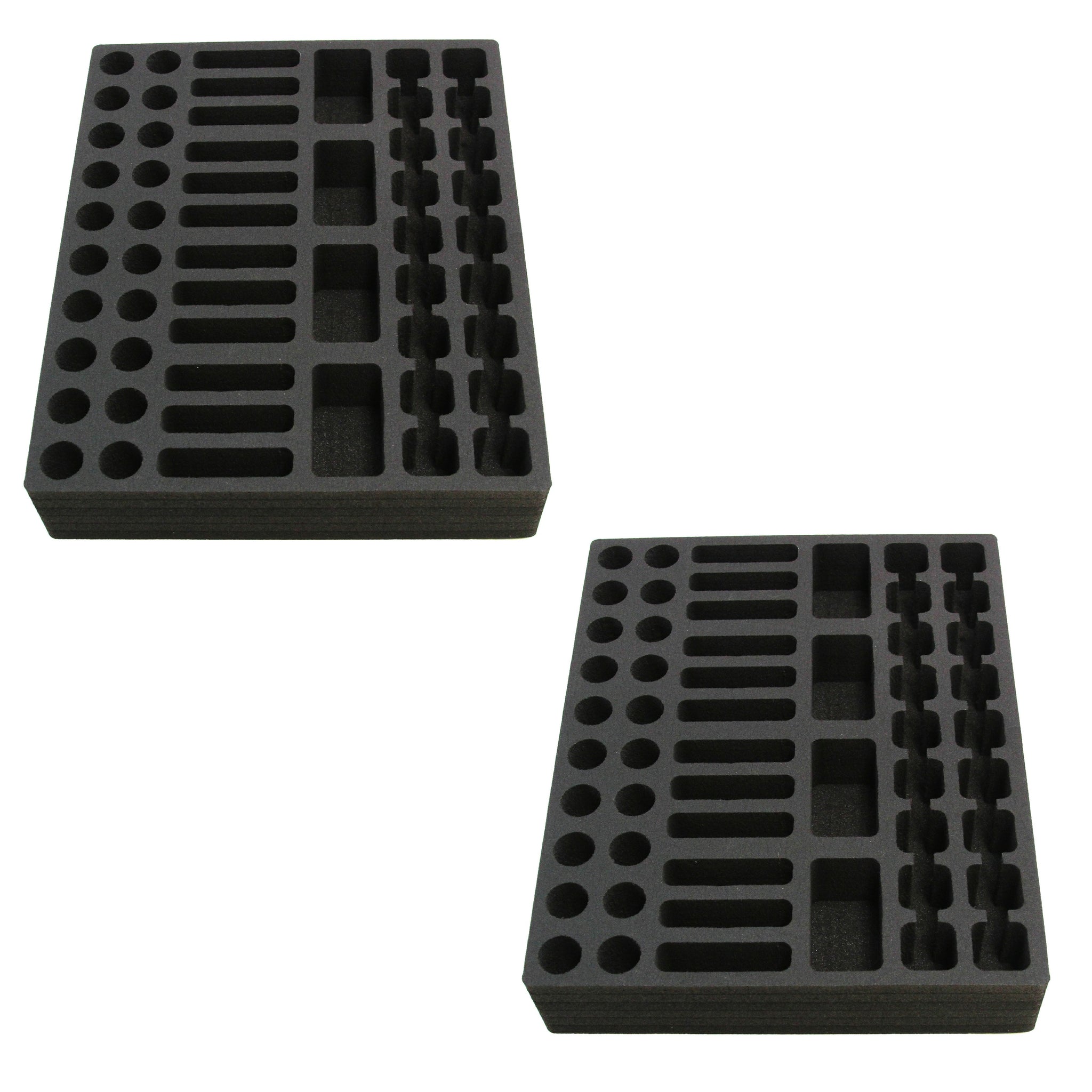 Polar Whale 2 Makeup Drawer Organizers Compatible with IKEA Alex Tray Washable Waterproof Insert Lipstick Compact Nail Polish Home Bathroom Bedroom Office  11.5 x 14.5 x 2.25 Inches Black