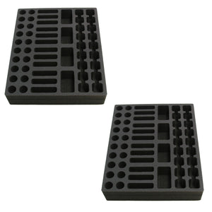 Polar Whale 2 Makeup Drawer Organizers Compatible with IKEA Alex Tray Washable Waterproof Insert Lipstick Compact Nail Polish Home Bathroom Bedroom Office  11.5 x 14.5 x 2.25 Inches Black