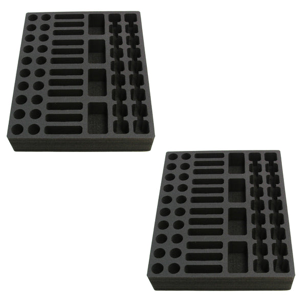Polar Whale 2 Makeup Drawer Organizers Compatible with IKEA Alex Tray Washable Waterproof Insert Lipstick Compact Nail Polish Home Bathroom Bedroom Office  11.5 x 14.5 x 2.25 Inches Black