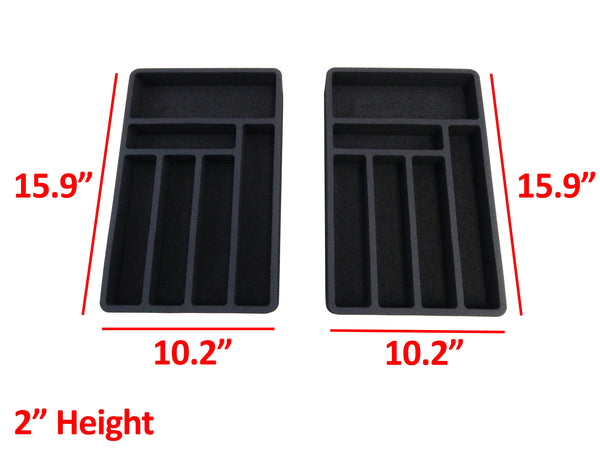 Polar Whale Flatware Silverware Drawer Organizer for Rv and Campers Cutlery Forks Knives Spoons Non-Slip Waterproof Compact Tray Insert  20.5 X 15.9 X 2 Inch 12 Slot Great for Home Kitchen