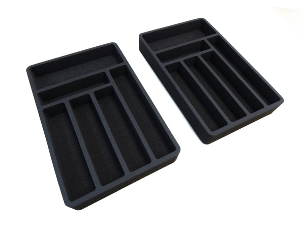 Polar Whale Flatware Silverware Drawer Organizer for Rv and Campers Cutlery Forks Knives Spoons Non-Slip Waterproof Compact Tray Insert  20.5 X 15.9 X 2 Inch 12 Slot Great for Home Kitchen