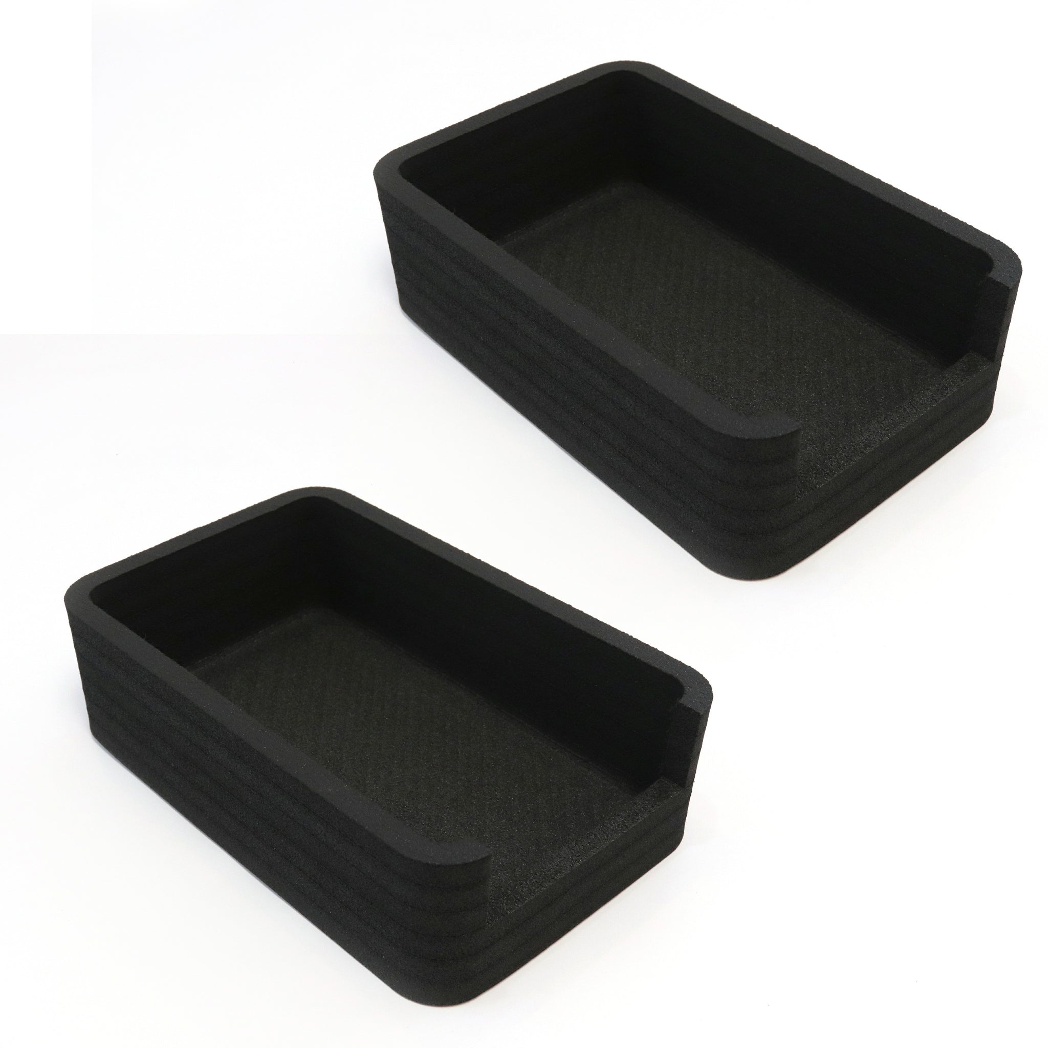 Polar Whale 2 Food Storage Organizers Bin Tray for Kitchen Refrigerator Freezer Pantry Cabinet Cupboard for Food Produce Drinks Waterproof Washable  7" Wide x 11" Long - 2 Pack