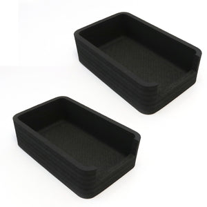 Polar Whale 2 Food Storage Organizers Bin Tray for Kitchen Refrigerator Freezer Pantry Cabinet Cupboard for Food Produce Drinks Waterproof Washable  7" Wide x 11" Long - 2 Pack