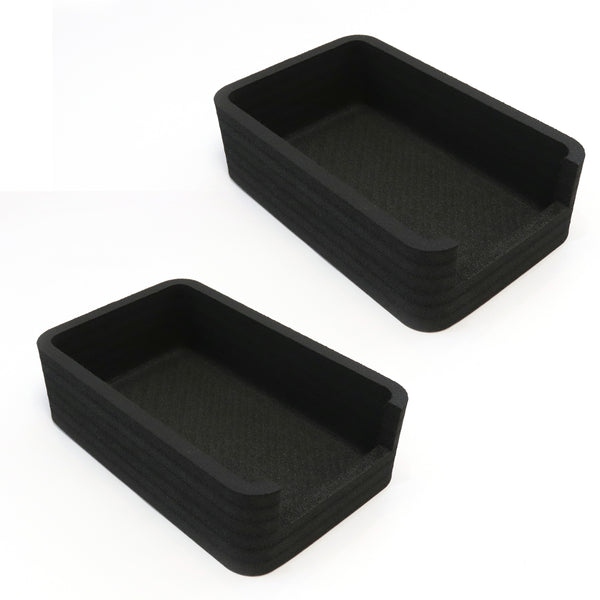 Polar Whale 2 Food Storage Organizers Bin Tray for Kitchen Refrigerator Freezer Pantry Cabinet Cupboard for Food Produce Drinks Waterproof Washable  7" Wide x 11" Long - 2 Pack