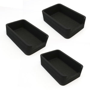 Polar Whale 3 Food Storage Organizers Bin Tray for Kitchen Refrigerator Freezer Pantry Cabinet Cupboard for Food Produce Drinks Waterproof Washable  7" Wide x 11" Long - 3 Pack