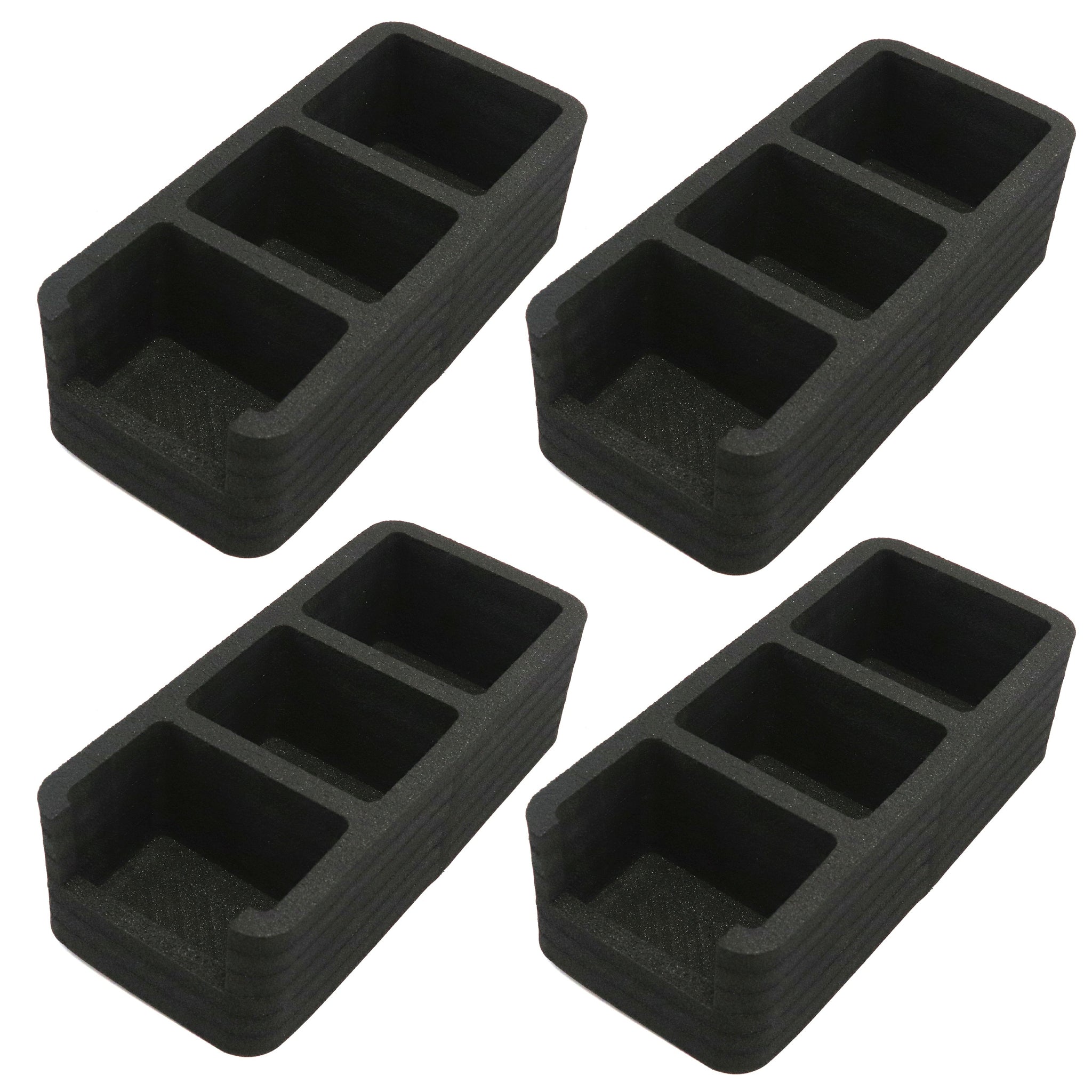 Polar Whale 4 Food Storage Organizers Bin Tray for Kitchen Pantry Cabinet Cupboard Countertop for Spice Pouches Hot Chocolate Dressing Mixes Sugar Packets Waterproof Washable 5" Wide x 11" Long 4 Pack