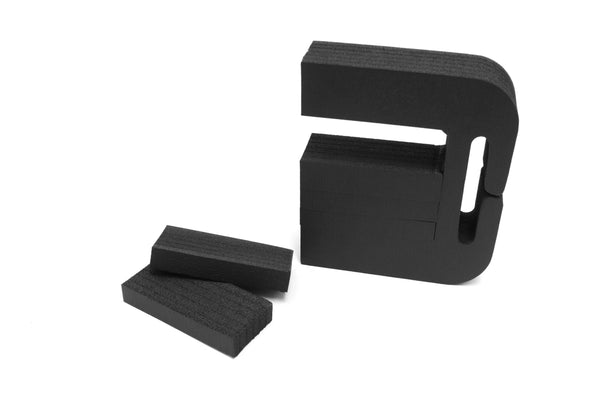 Polar Whale Tv Edge Protectors Set 7.5 By 6.5 Inches Professional Grade with Cargo Slot for Boxing Moving Shipping Transport Black High Density Foam Monitor Laptop Reusable Secure Fit Pack of 4