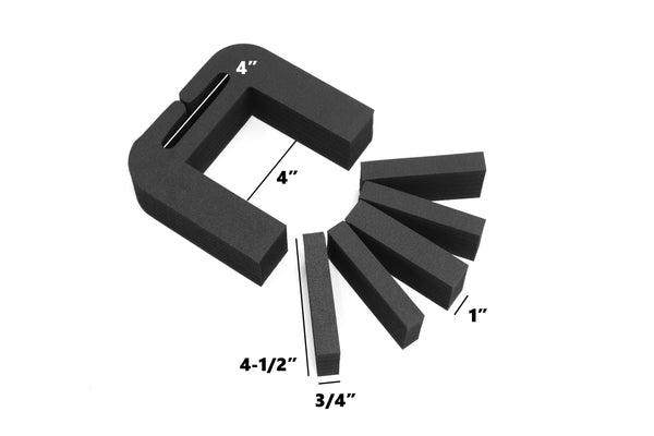 Polar Whale Tv Edge Protectors Set 7.5 By 6.5 Inches Professional Grade with Cargo Slot for Boxing Moving Shipping Transport Black High Density Foam Monitor Laptop Reusable Secure Fit Pack of 4