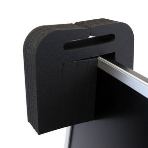 Polar Whale Tv Edge Protectors Set 7.5 By 6.5 Inches Professional Grade with Cargo Slot for Boxing Moving Shipping Transport Black High Density Foam Monitor Laptop Reusable Secure Fit Pack of 4
