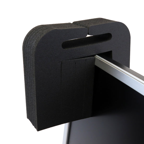 Polar Whale Tv Edge Protectors Set 7.5 By 6.5 Inches Professional Grade with Cargo Slot for Boxing Moving Shipping Transport Black High Density Foam Monitor Laptop Reusable Secure Fit Pack of 4