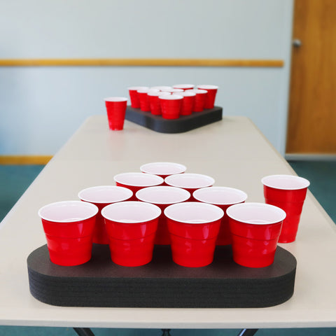Polar Whale 2pc Portable Beer Pong Table Top Party Game Rack for Basement Dorm Lawn Tailgate Beach or Pool Durable 17.5 Inch UV Resistant Waterproof Washable Indoor Outdoor  Pair Set