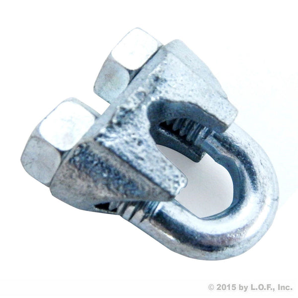 Red Hound Auto New Malleable Zinc Wire Rope Cable Clips, 1/4 Inches