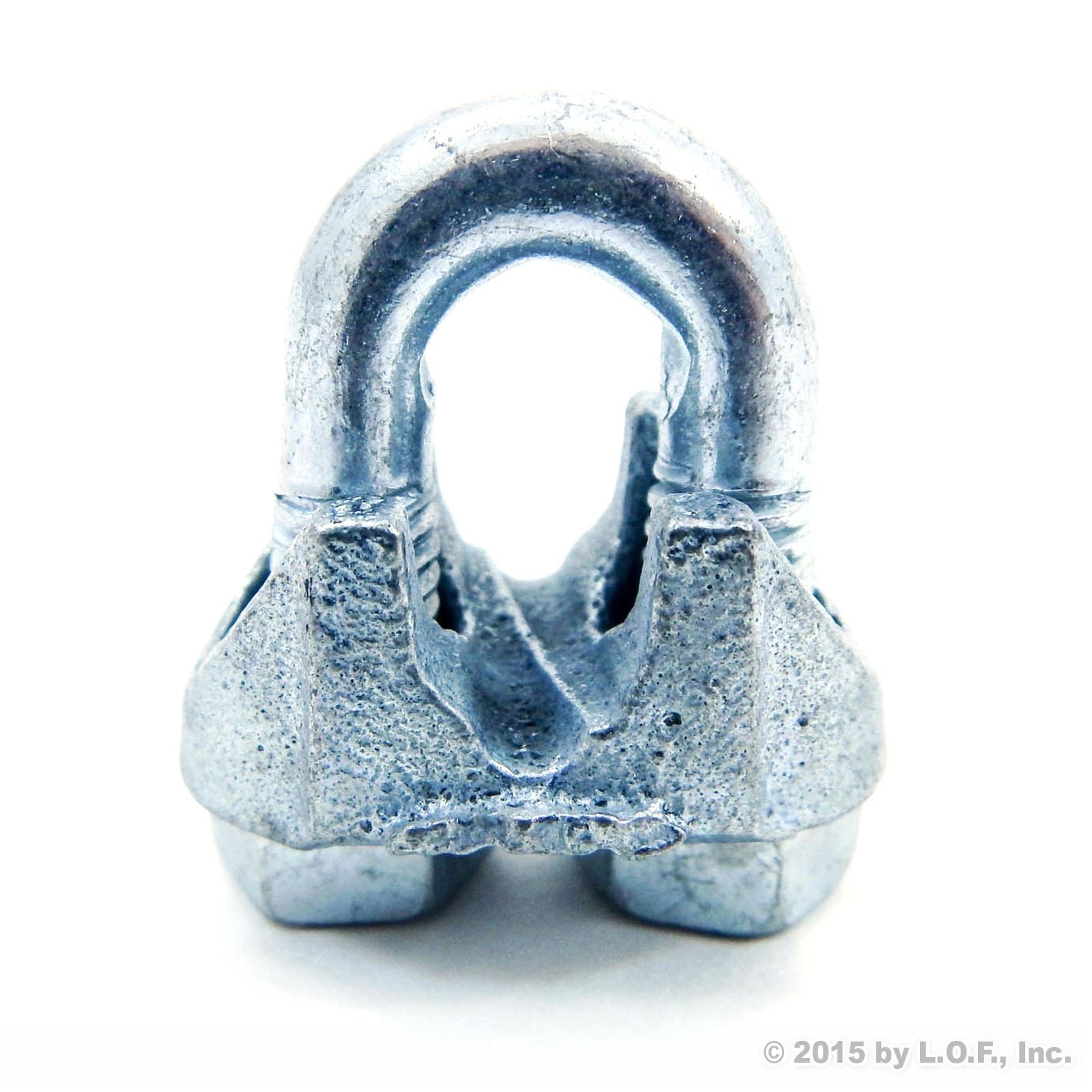 Red Hound Auto New Malleable Zinc Wire Rope Cable Clips, 1/4 Inches