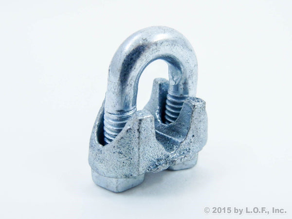 Red Hound Auto New Malleable Zinc Wire Rope Cable Clips, 1/4 Inches